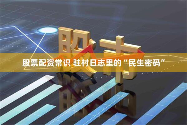 股票配资常识 驻村日志里的“民生密码”